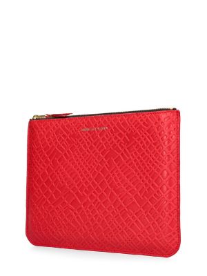Listová kabelka na zips Comme Des Garçons Wallet červená