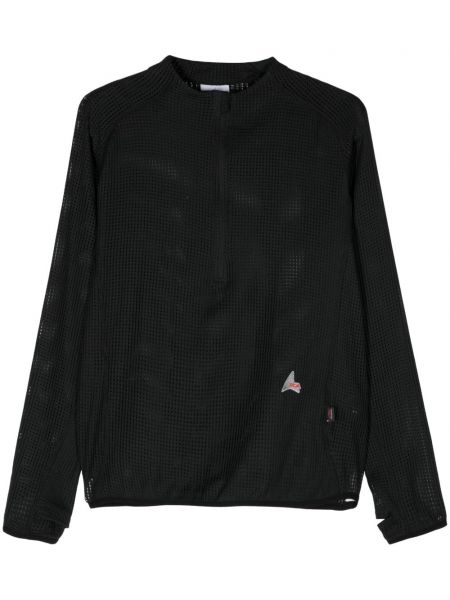 Tīkliņa džemperis ar rāvējslēdzēju Roa melns
