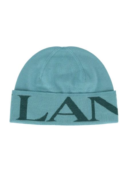 Zielona czapka wełniana Lanvin