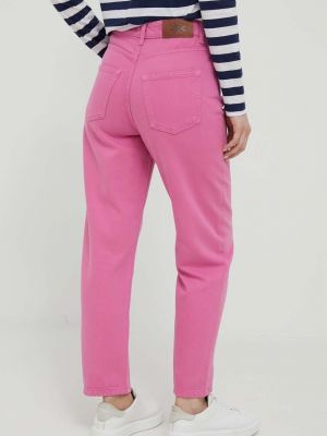 Blugi cu talie înaltă United Colors Of Benetton roz