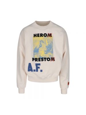 Beżowa bluza bawełniana Heron Preston