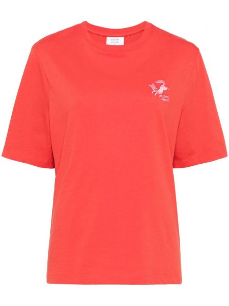 Maison Kitsuné t-shirt Fancy Fox rouge