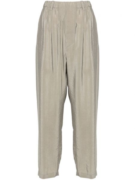 Pantaloni de mătase Lemaire gri