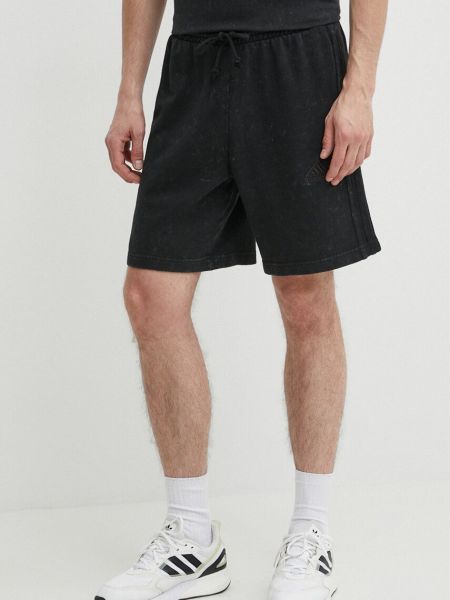 Pamučne kratke hlače Adidas crna
