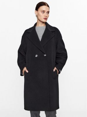 Gyapjú kabát Marella fekete