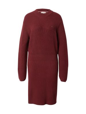 Pletené pletené šaty Tommy Hilfiger červená