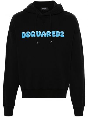 Kapučdžemperis ar apdruku Dsquared2 melns