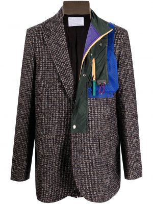 Blazer asimétrico de tweed Kolor marrón