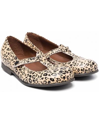 Leopard trykt ballerinasko for jenter Pepe