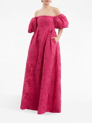 Sukienka wieczorowa w kwiatki Rebecca Vallance różowa