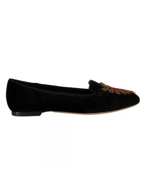 Herzmuster loafer zum hineinschlüpfen Dolce & Gabbana schwarz