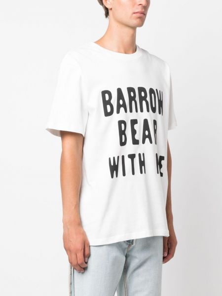 T-shirt di cotone Barrow bianco
