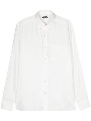 Chemise à boutons en lyocell Tom Ford blanc