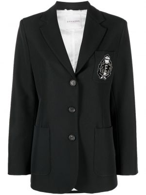 Krystaller lang blazer Ermanno Ermanno svart