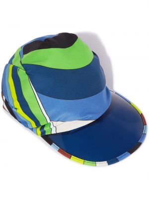 Kapa s šiltom s potiskom z abstraktnimi vzorci Pucci modra