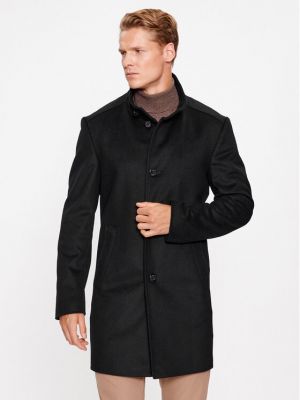 Μάλλινο παλτό Joop! μαύρο