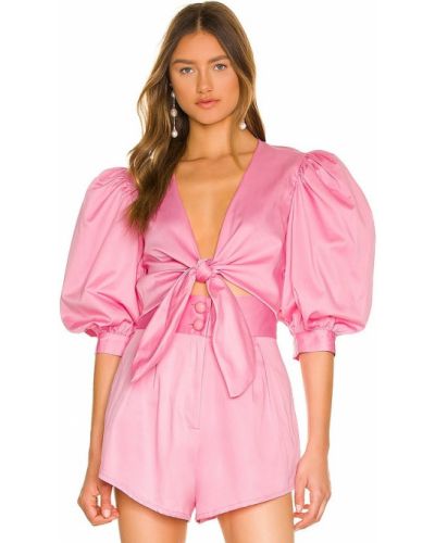 Укороченная блузка Adriana Degreas, розовая