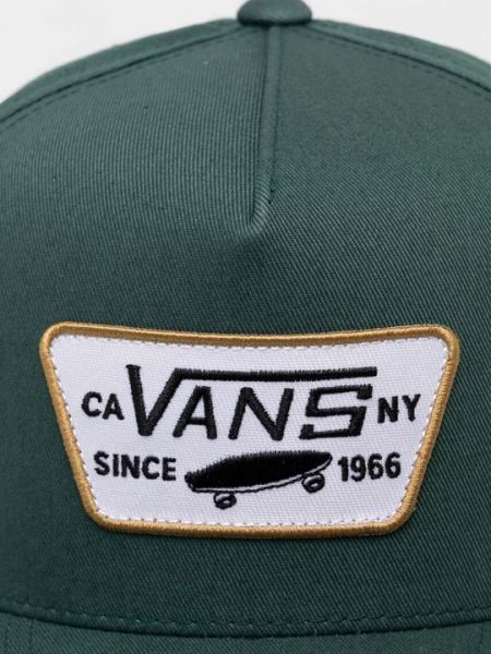 Хлопковая кепка Vans зеленая