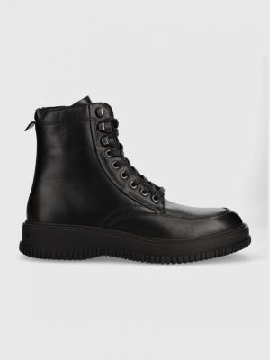 Kožené kotníkové boty Tommy Hilfiger černé