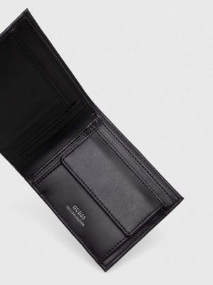 Kožená peněženka Guess černá