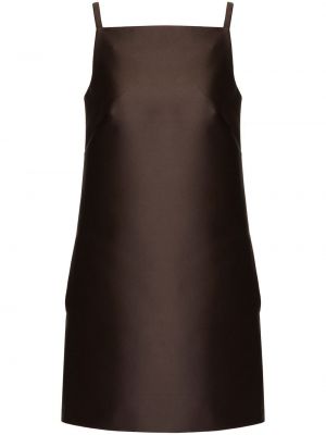 Hedvábné koktejlové šaty Valentino hnědé