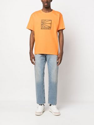 Тениска с принт Paccbet оранжево