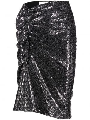 Mini sukně Marant Etoile stříbrné