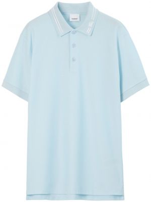 Polo majica z vezenjem Burberry modra