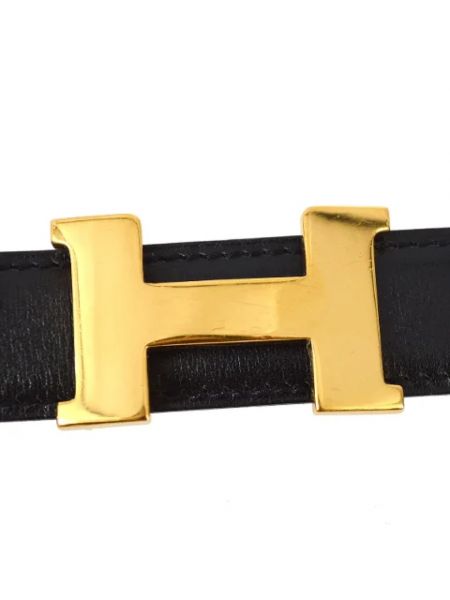Cinturón retro Hermès Vintage negro