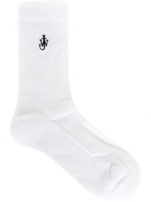 Чорапи бродирани Jw Anderson бяло
