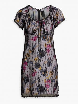 Платье мини в цветочек с принтом Anna Sui