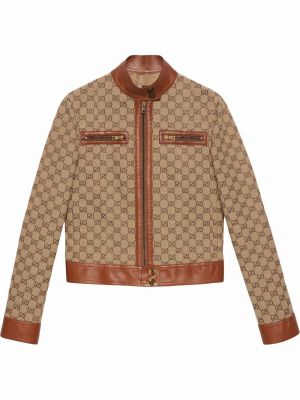 Usnjena jakna Gucci rjava