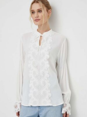 Белая однотонная блузка Bruuns Bazaar