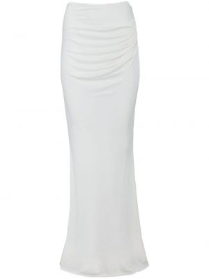 Drapovaný dlhá sukňa Retrofete biela