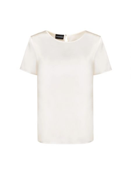 Koszulka bawełniana Giorgio Armani biała