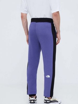 Pantaloni sport din bumbac The North Face violet