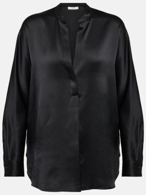 Копринена сатенена блуза Vince черно