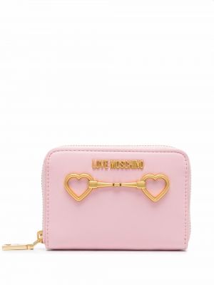Кожаный кошелек Love Moschino, розовый