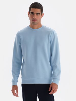 Džemperis bez kapuces ar garām piedurknēm Dagi zils