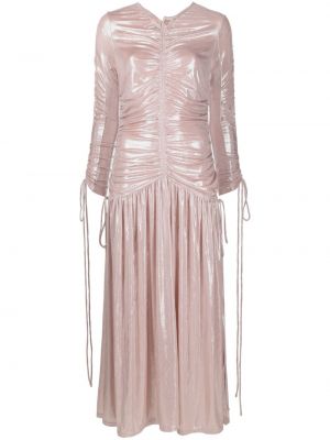 Μίντι φόρεμα με λαιμόκοψη v Bimba Y Lola ροζ