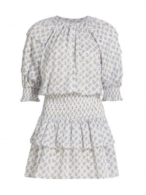 Блузонное мини-платье Milana с принтом Rails белый