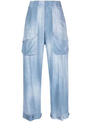 Pantalon taille haute slim Ermanno Scervino bleu