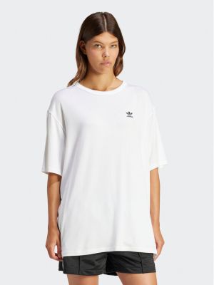T-shirt large Adidas blanc
