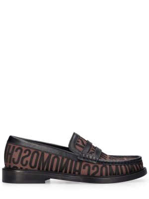 Pantofi loafer din jacard Moschino negru