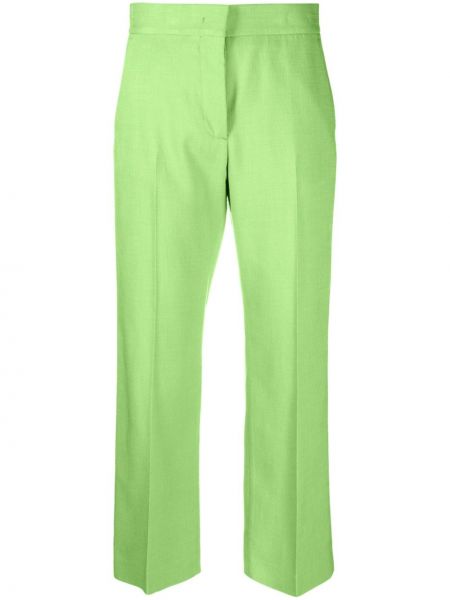 Ravne hlače Msgm zelena