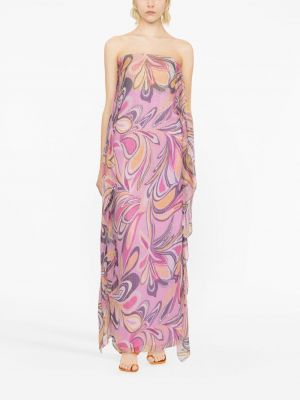Květinové šaty s potiskem Alexis fialové