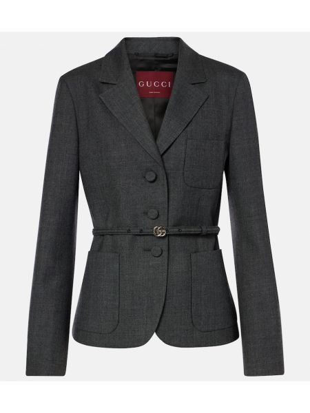 Ull blazer Gucci grå