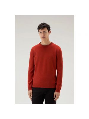 Jersey de lana de lana merino de tela jersey Woolrich rojo