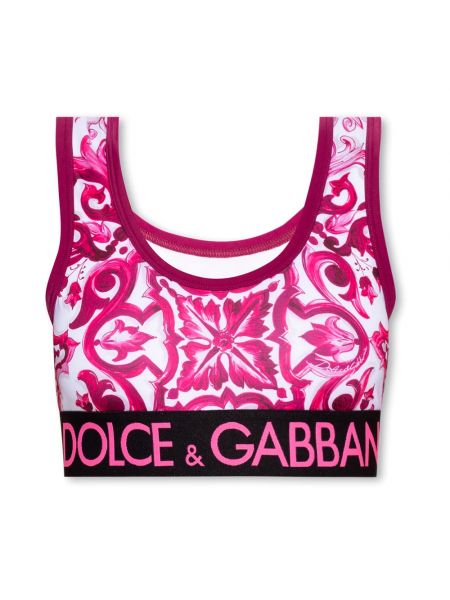 Top z nadrukiem Dolce And Gabbana różowy
