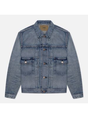 Мужская джинсовая куртка Edwin Kurabo Recycle Denim Red Selvage 14 Oz, L голубой